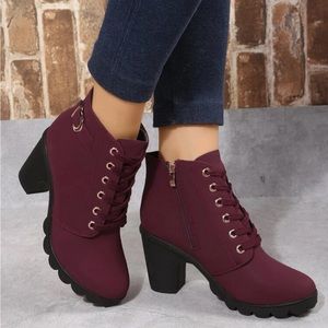 Worn Once Burgundy Booties